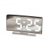 Curved LED Mirror Digital Alarm Clock With Temperature Snooze Desk Table Clock Night Mode USB Electronic LED Smart Clock