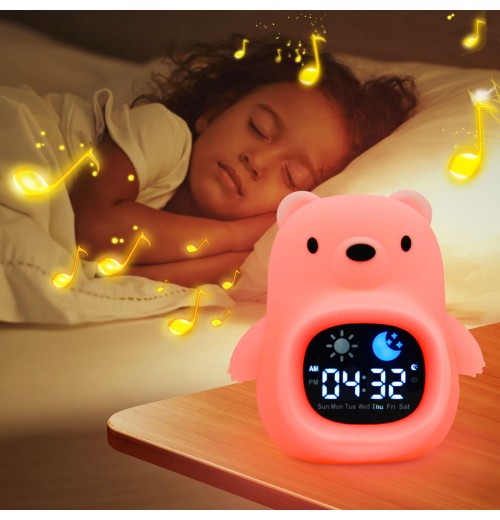 Bright LED Digital Alarm Clock for Kids - Customizable Bedside Decor with Night Light and Sound Speaker Bright LED Digital Alarm Clock for Kids - Customizable Bedside Decor with Night Light and Sound Speaker